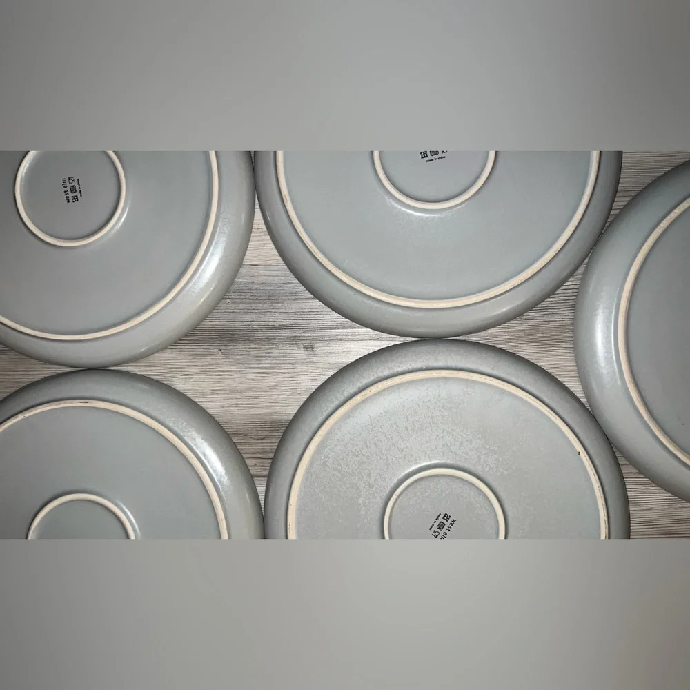 West Elm Dinner Plate Set Of 4 Charleston Bluish Gray